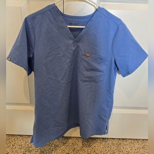 Womens Figs Ceil Blue Catarina One-Pocket Scrub Top Size: M
